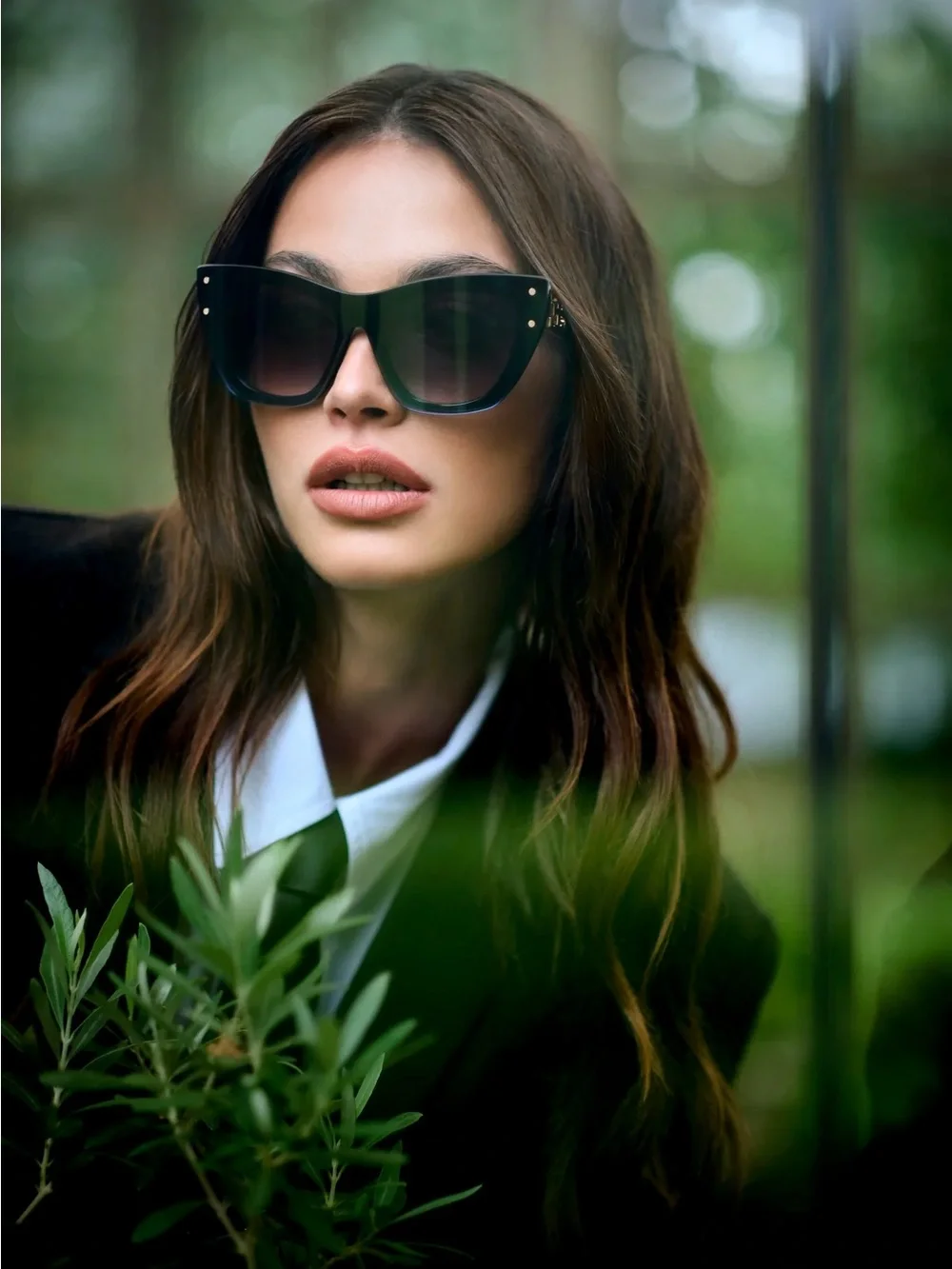 New BUGATTI 48L BNE Women's Brown Gradient Cat-Eye Sunglasses Authentic